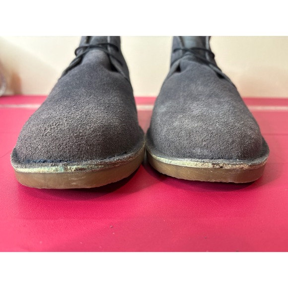 J. Crew Mens Charcoal Gray Suede Lace‎ Up Chukka Desert Boots Sz 11 Preppy Soft main image 9